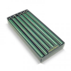 Dark Green 12 inch Beeswax Enriched Dinner Candles