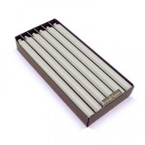 Cotton White 12" Beeswax Enriched Dinner Candles 