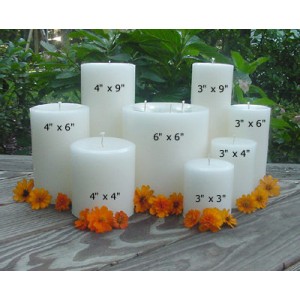 White Unscented Pillars