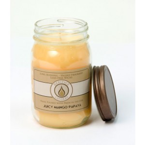 Juicy Mango Papaya Traditional Canning Jar Candle