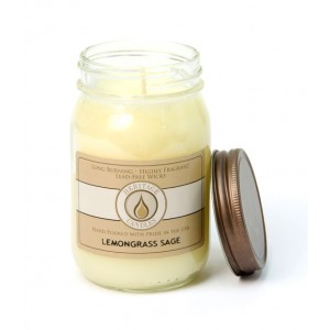 Lemongrass and Sage Traditional Canning Jar Candle