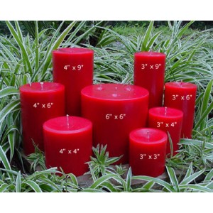 Red Unscented Pillar