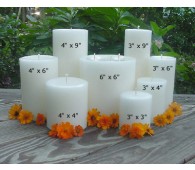 White Unscented Pillars