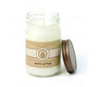 White Cotton Traditional Canning Jar Candle