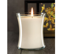White Cotton Hour Glass Jar Candle