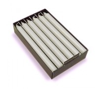 Cotton White 9" Beeswax Enriched Dinner Candles 