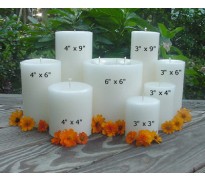 White Unscented Pillars